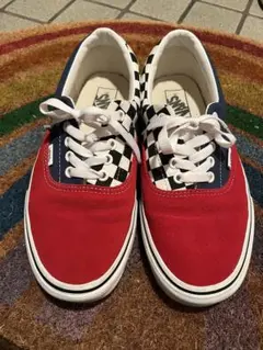 VANS/バンズ　レッド×ネイビー×チェック 26.5cm