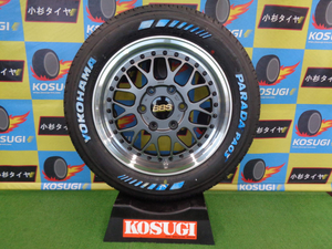 美品　BBS　RT-X001　6.5J-17　6H139.7　+38　ヨコハマ　パラダ　215/60R17　ハイエース　即納　希少ホイール　中古セット　神奈川県