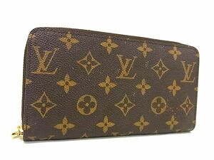 1円 ■極美品■ LOUIS VUITTON ルイヴィトン M60017 モノグラム ジッピーウォレット ラウンドファスナー 長財布 ブラウン系 AX7090