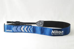 ☆絶版品☆Nikon ニコン 純正 アローストラップ for PROFESSIONAL プロフェッショナル 刺繍 青色(ブルー)カメラ ストラップ Camera Strap☆