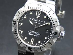 良品 1円～! 稼動品★正規品 BVLGARI ブルガリ SD40S ディアゴノ スクーバ 自動巻き デイト 純正ブレス メンズ腕時計 SSCLG618