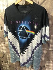 LIQUID BLUE リキッドブルー PINK FLOYD ピンクフロイド バンドTシャツ タイダイ柄 サイズXL ブラック　FK