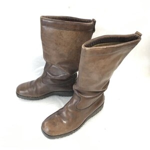 パラブーツ/Paraboot★ビンテージ/本革/ロングブーツ【6.5/25.0-25.5/茶/BROWN】靴/ジャック/80s-90s?/Vintage/Shoes◆pWB86-2