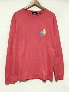 つ1488 XLARGE エクストララージ 長袖Tシャツ ロンT L ピンク系 ストリート ロゴプリント ペイズリー