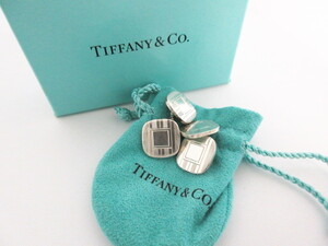 TIFFANY&Co. ティファニー STERLING スターリング シルバー ストライプ カフス