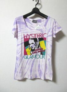 パープル 新品 定価16280円 HYSTERIC GLAMOUR ヒステリックグラマー GIRLS DANCING ヒスガール タイダイ プリント Tシャツ F