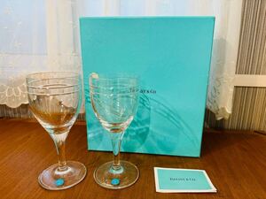 【未使用】 TIFFANY & Co ティファニー アトラス ワイングラス ペアグラス 2客セット