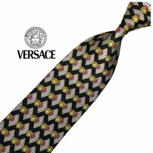 GIANNI VERSACE ネクタイ メデューサ パターン柄 ヴェルサーチェ USED 中古 t267