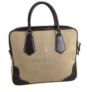 プラダ トートバッグ ハンドバッグ　ナイロン 茶　ブラウン　美品　PRADA　r179