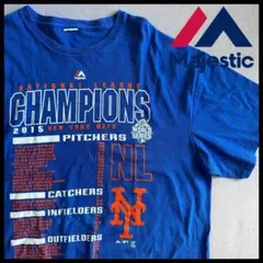 MLB ニューヨークメッツ Tシャツ NY 半袖 全面プリント ゆるだぼ 古着