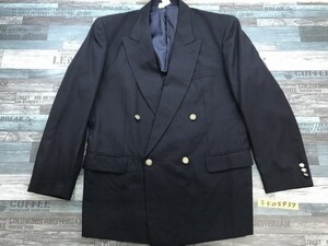 MILLROOK メンズ 肩パッド ダブルボタン ジャケット 秋冬 102 AB8 ネイビー クリーニング済み