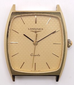 【K821-2】 LONGINES Quantx 952 SWISS 3699 ゴールド ゴールド文字盤 クォーツ メンズ 腕時計 スクエア ロンジン 