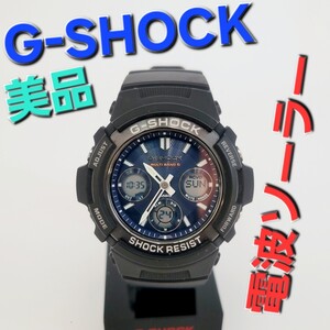 電波ソーラー【美品】CASIO G-SHOCK AWG-M100SB マルチバンド6 人気定番 定価30,800円 Gショック ジーショック電波時計