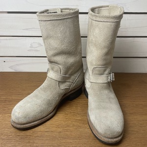 中古 CHIPPEWA チペワ スティールトゥ エンジニア ブーツ スウェード 90863 USA製 黒タグ US8E