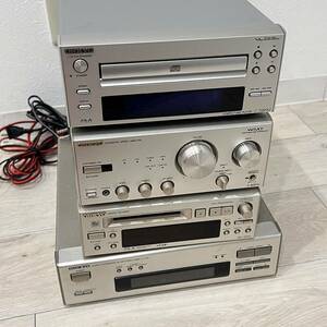 【ジャンク】ONKYO ステレオアンプ FMステレオ/AMチューナー CDプレーヤー他 (オンキョー/MD-105TX/A-905TX/T-411M/C-705FX2)