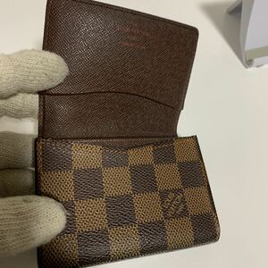 本物☆LOUIS VUITTON ルイヴィトン ダミエ アンヴェロップ カルト ドゥ ヴィジット 名刺入れ カードケース ダミエ エベヌ N62920☆匿名配送