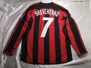 ACMilan 2003-04 Champions League Shevchenko #7 NEW 長袖★adidas 正規品 新品 レア★イタリア