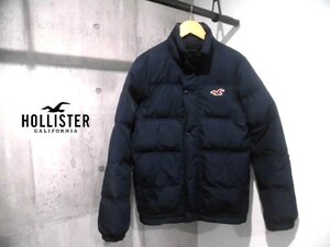 HOLLISTER ホリスター カモメロゴ刺繍 ダウンジャケット M/ダウンブルゾン/紺 ネイビー/メンズ/アバクロ アバクロンビー＆フィッチ