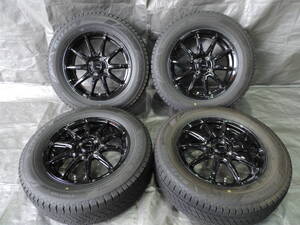 【中古セット】 ブリヂストン ブリザック VRX3 195/65R15 22年製 G-SPEED G-05 15インチ 5.5J+45 4H100 4本セット ノートオーラ カローラ