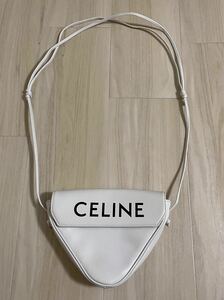 新品 21SS Celine トライアングル ロゴプリント レザーバッグ セリーヌ エディスリマン 2021