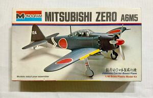 【B-50ア】未組立　プラモデル　ジャンク品　MONOGRAM 1/48 MITSUBISHI ZERO A6M5 能率的な日本製飛行機　日本飛機　6799