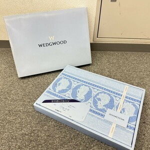 B818-H34-8【未使用】 WEDGWOOD ウェッジウッド ジャガードシーツ サイズ約140×240cm 箱付き