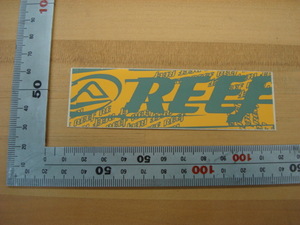 新品REEF (リーフ)ステッカー（ロゴ＆マーク）オレンジ（小）