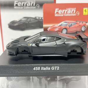 1/64 カルワザ オンライン 限定 京商 フェラーリ 458 ITALIA GT2 マットブラック 未組立 ミニカーコレクション9 