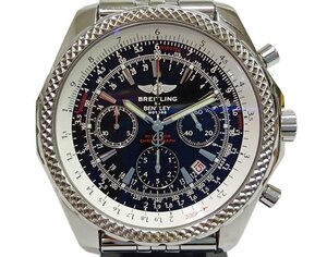 BREITLING ブライトリング メンズ 腕時計 A25362 ベントレー モーターズ ブラック文字盤 クロノグラフ デイト SS 自動巻き 稼動品