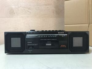 N1563/希少 SONY ソニー ステレオ カセット レコーダー ラジカセ ZX-7
