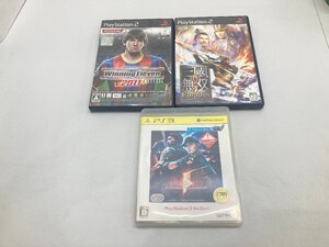 ★☆ゲームソフト PS2 PS3 3本 ウイニングイレブン2011 真三国無双4 バイオハザード5 中古 ソニー コナミ カプコン コーエー 動作未確認 ☆