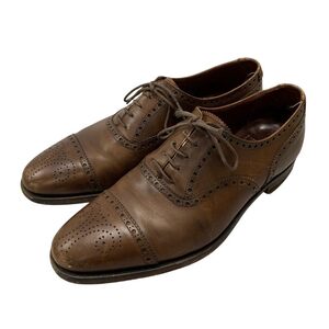 クロケット&ジョーンズ レザーシューズ セミブローグ コベントリー カーフ ブラウン系 メンズ サイズUK7.5E CROCKETT&JONES 【AFC40】