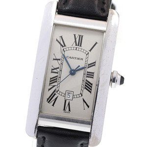 カルティエ CARTIER W2603656 タンクアメリカンMM K18WG 自動巻き メンズ 内箱付き_831158