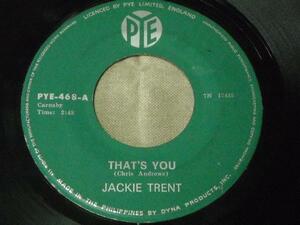 【PHILIPPINE盤7吋】「JACKIE TRENT/THAT