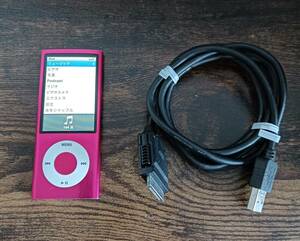 Apple ipod nano アイポッドナノ 第5世代 8G A1320 ピンク ケーブル付き