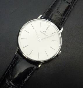 美品 2024年10月OH・仕上済 JAEGER-LECOULTRE ジャガー・ルクルト 手巻き式 シルバー文字盤 メンズサイズ 本物