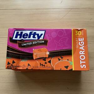 ★h3 新品 Helty STRAGE QUART ハロウィン 限定柄 １箱 30枚セット アメリカ購入★Ziploc ジップロック パンプキン フリーザーバッグ