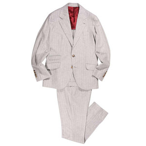 BRUNELLO CUCINELLI（ブルネロクチネリ） スーツ MG414LDWH ライトグレー 46 30344 【W30344】