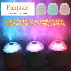 送料無料！LEDのイルミネーションで光とうるおいを！コンパクトイルミネーション加湿器『ファンタジーア』(色お任せ)１個 