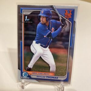 2024 BOWMAN CHROME RHYLAN THOMAS 1ST BOWMAN CHROME RC METS PROSPECT Baseball Topps トレカ