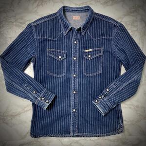 THE FLAT HEAD WESTERN DENIM SHIRT XS 44