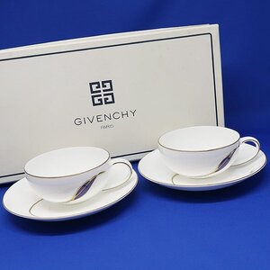 DKG★ 未使用 GIVENCHY ジバンシー カップ＆ソーサー 2客 箱付き　ジバンシイ ティーカップ 紅茶 カップ ソーサー ペア セット ジバンシィ