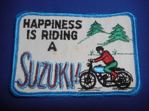 ビンテージ ★ 70s SUZUKI ワッペン ★ 旧車 GT750 GS400 ハスラー GT380 gt400 japan gsx-rビンテージ 刺繍パッチ デッドストック 当時物