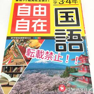 小学3・4年 自由自在 国語☆小学生向け参考書　基礎から難関中学受験まで★受験研究社★小学教育研究会★