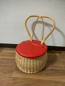 【希少】ひまわり椅子　日本製　ラタン　キッズチェア　