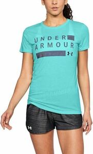 UNDER ARMOUR ladies スレッドボーントレイングラフィックツイストクルー　スポーツ　トレーニングウェア　tシャツ マラソン　MD