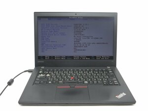 中古　Lenovo　T470　CORE6世代i5　6300U　メモリ4GB　　ノートパソコン　BIOSまで表示　横線あり　　詳細不明　ジャンク扱い