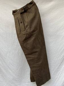 希少 DEAD STOCK 1955年 フランス軍 FRENCH ARMY ウールパンツ TROUSERS 40M ANDRE MARSEILLE サイドアジャスター EURO VINTAGE