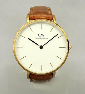 Daniel Wellington DW00100175 Rose Gold ダニエル ウェリントン ローズゴールド 32mm オフホワイト レザーストラップ　中古