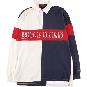 古着 トミーヒルフィガー TOMMY HILFIGER 長袖 ラガーシャツ メンズM /eaa441374